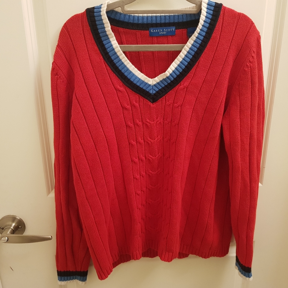 Karen scott made in the U.K. varisty sweater